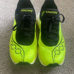 Saucony Neon Yellow and Black Women's Running Shoes